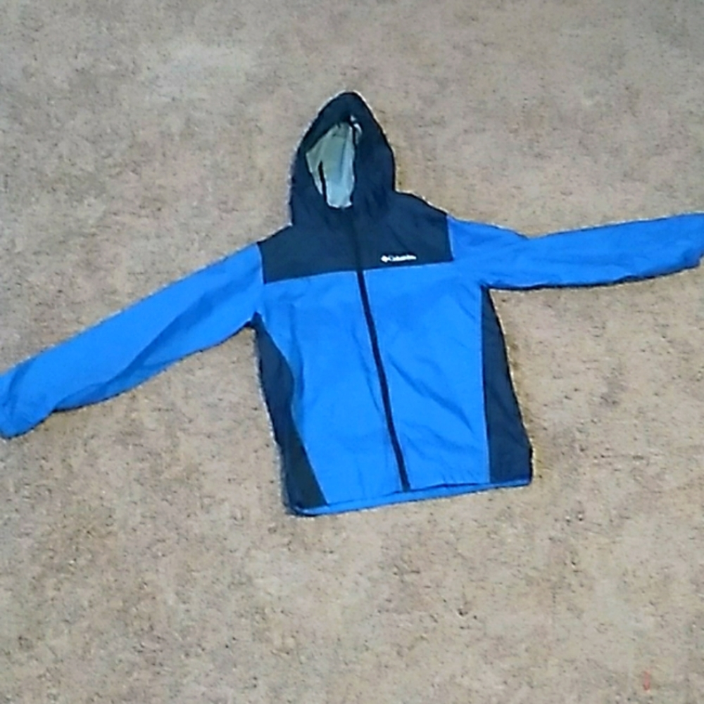 Columbia rain coat, large, blue